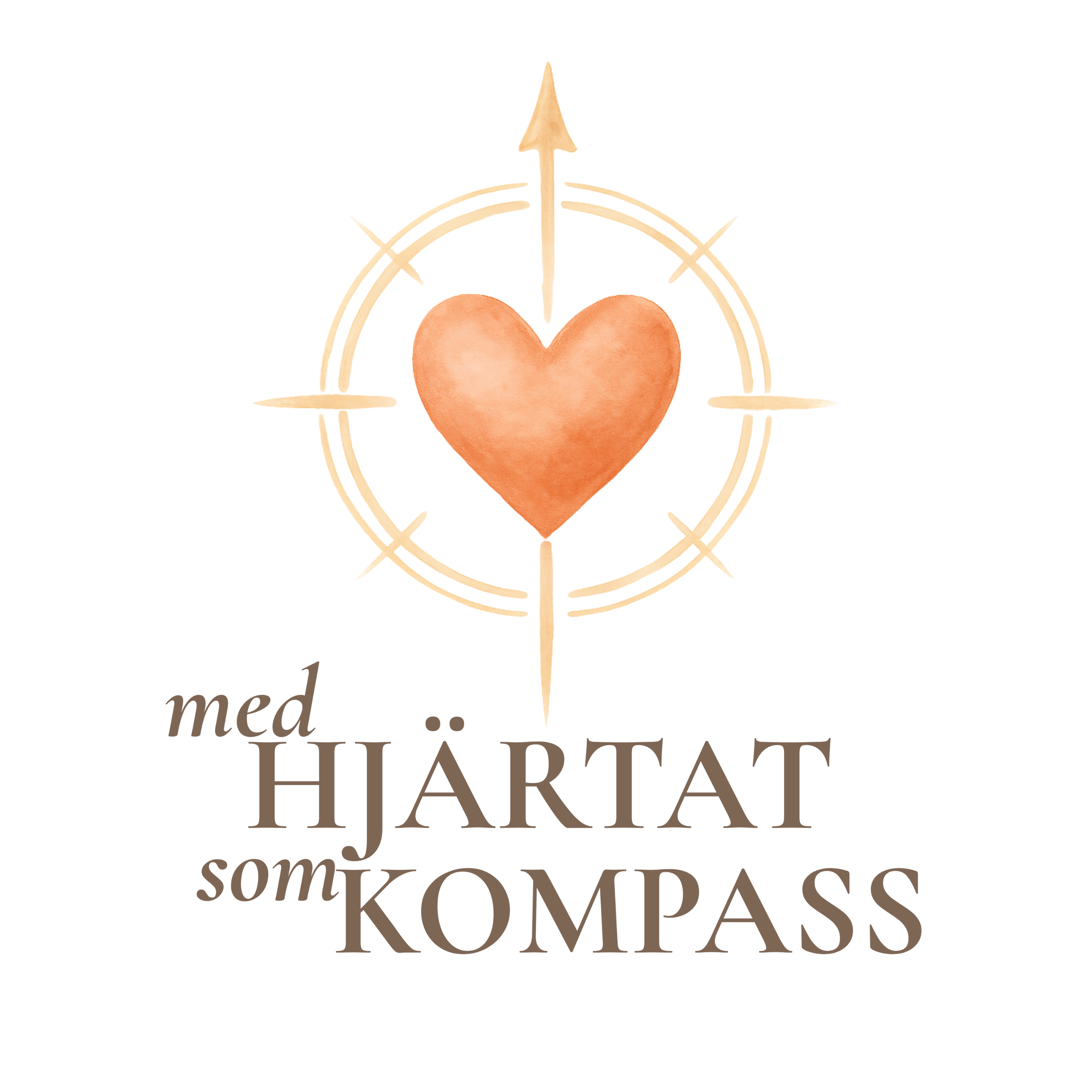 med hjärtat som kompass logotype